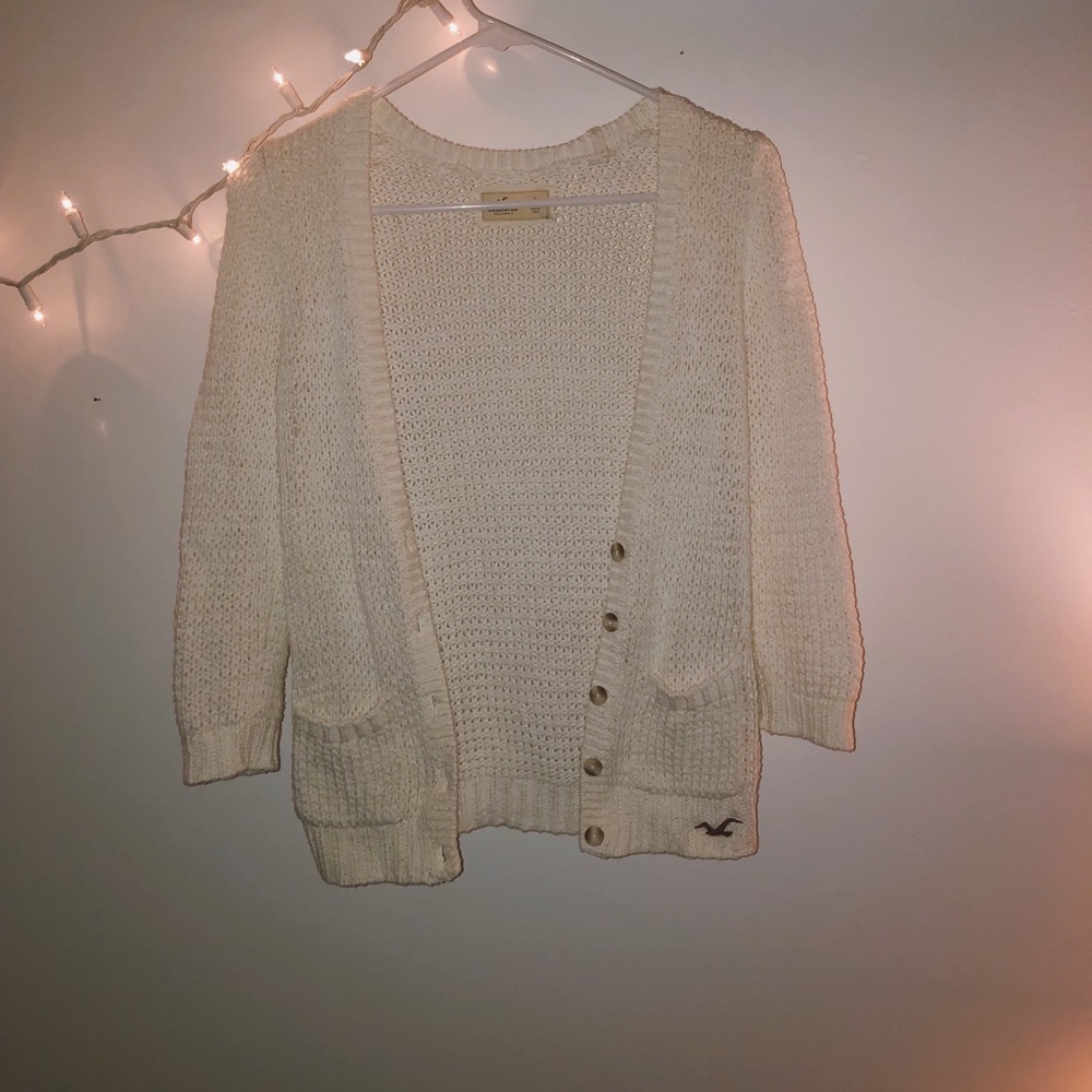 Hollister Cream Cardigan